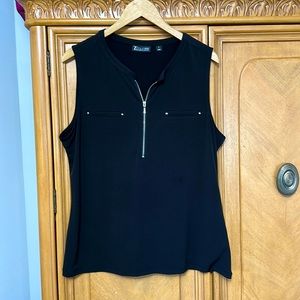 Black sleeveless top